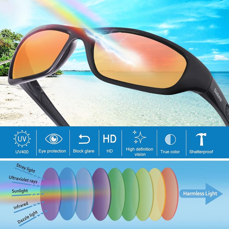 Duduma Sports Polarized Sunglasses for Men Women Baseball Cycling Golf Fishing Sun Glasses UV Blocking Tr8116 - Image 3