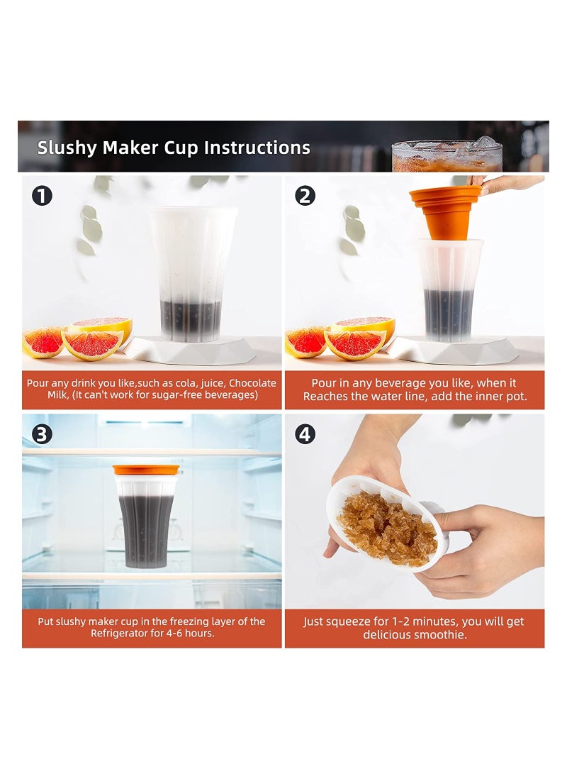 SYOSI Slushy Maker Cup Slushie Magic Quick Frozen Smoothies Cooling Homemade Milk Shake Ice Cream BPA-free Suitable for Families Birthday Parties - Image 4