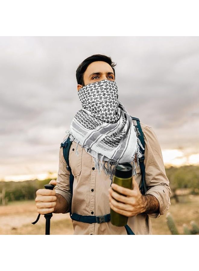 Cotton Wild Desert Scarf Neck Hood Neck Scarf Men's And Women's Arabian Tassel Scarf Desert Wrap - Image 2