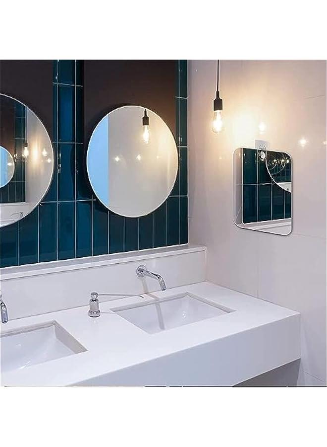 بي دبليو اس جاي مرآة حمام دو ضا م أزوي، مرآة  جدارية متوسطة، مرايا سفر وتخييم، خزاة محمولة غير قالة للكسر، لاستيكية للمكياج والحلاقة مضادة للضا، للحمام - Image 2