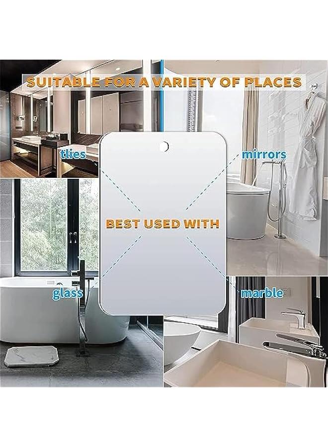 بي دبليو اس جاي مرآة حمام دو ضا م أزوي، مرآة  جدارية متوسطة، مرايا سفر وتخييم، خزاة محمولة غير قالة للكسر، لاستيكية للمكياج والحلاقة مضادة للضا، للحمام - Image 4