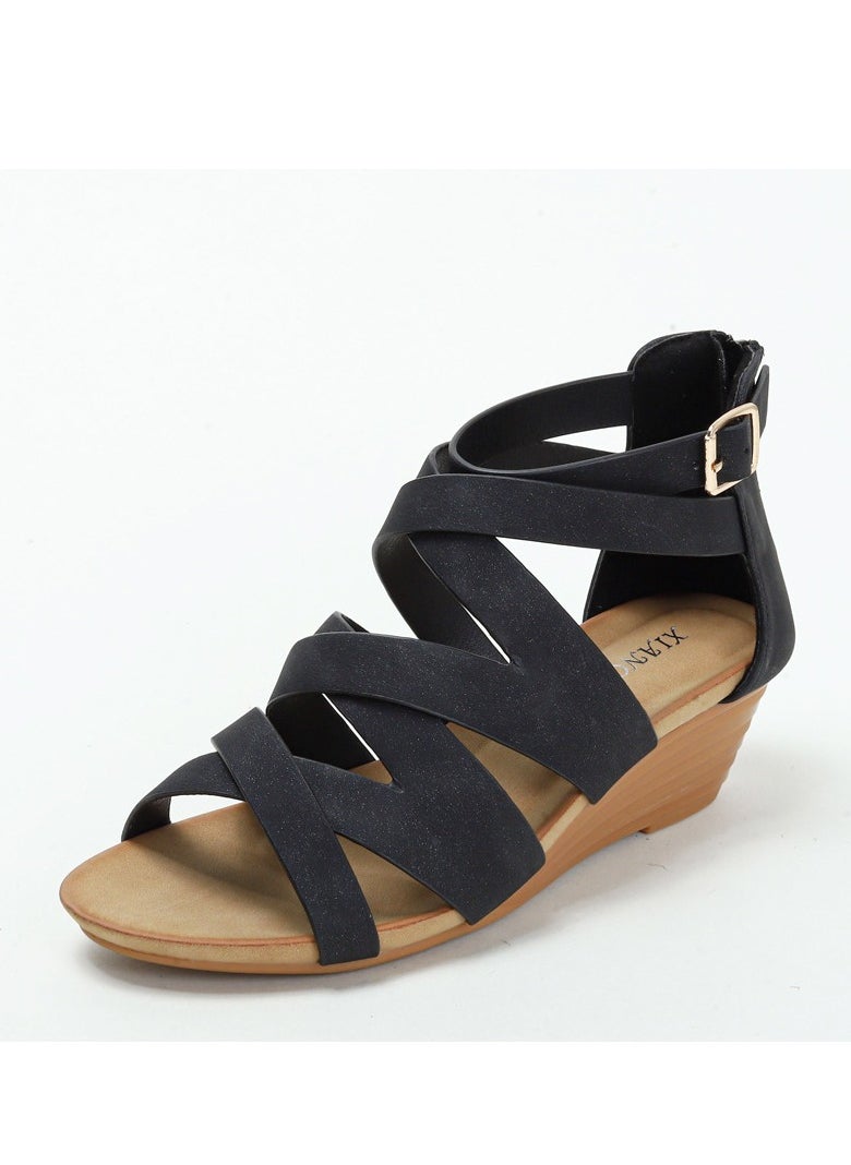 SIKETU Summer Slope Thick Bottom Women's Casual Simple Roman Sandals  - Image 2