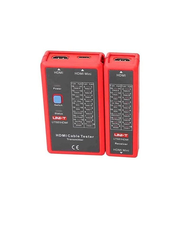 UNI-T HDMI High Definition Media Interface Cable Handheld Tester with Fast Line Collocation for HDMI and Mini-HDMI Cable Connections - UNI-T  - Image 1