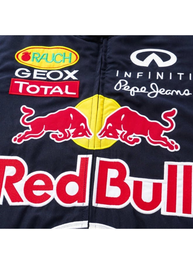 F1 Red Bull F1 Racing Jacket - Shell/UPS Sponsor Badges, Color Block, Embroidered Logo, Full-Zip Design, Unisex Motorsport Streetwear Coat - Image 5
