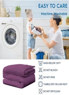 MAXQON Duvet Insert Single | Queen | King Sizes, Color Purple  - Image 5
