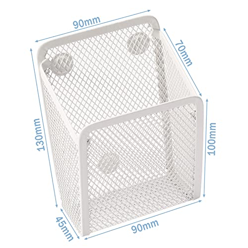 Sanpaint Magnetic Pencil Holder,Mesh Stainless Steel Pen Basket, Metal Writing Utensil Storage Organizer for Whiteboard,Blackboard,Kitchen, Locker, Home, or Office - Image 3