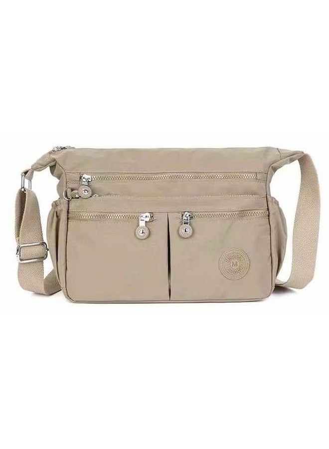 Moca حقيبة كتف نسائية مائية من نايلون MOCA - خفيفة الوزن، متينة، أنيقة للمراهقات، النساء، المكتب، السفر والاستخدام اليومي (كاكي) - Image 1