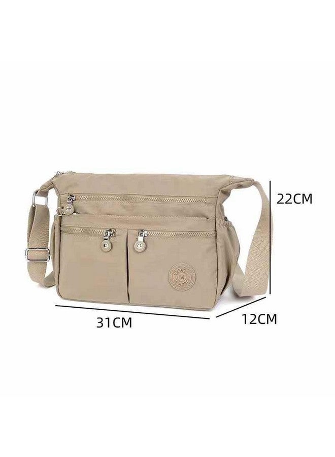 Moca حقيبة كتف نسائية مائية من نايلون MOCA - خفيفة الوزن، متينة، أنيقة للمراهقات، النساء، المكتب، السفر والاستخدام اليومي (كاكي) - Image 2