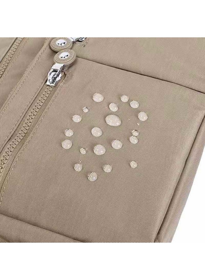 Moca حقيبة كتف نسائية مائية من نايلون MOCA - خفيفة الوزن، متينة، أنيقة للمراهقات، النساء، المكتب، السفر والاستخدام اليومي (كاكي) - Image 4