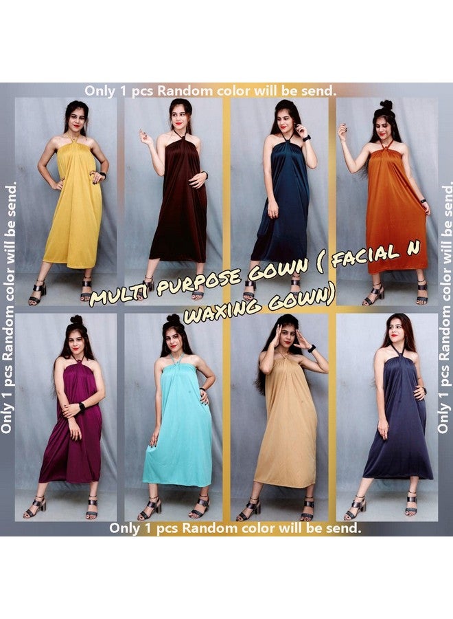 Bioway Femista Random Color Multipurpose Gown Reusable For Waxing Facial Spa Massage Makeup Gown For Beauty Parlor Salon Spa & Personal (Maternity Nightwear) Home Use Multicolour - Image 4
