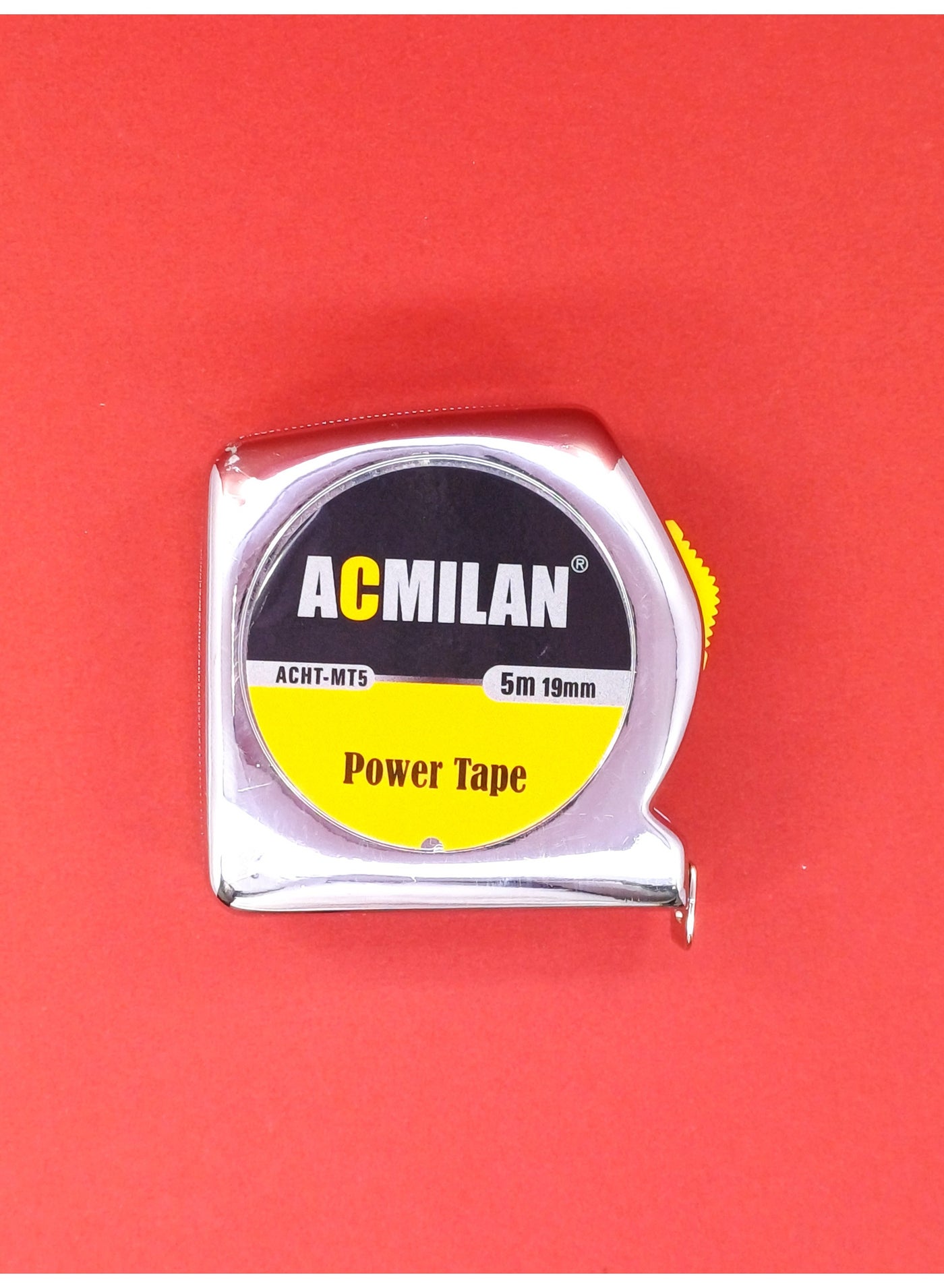 AcMilan Power Tape ACHT‑MT5 – Heavy‑Duty Retractable Measuring Tape (Length: 5 m / as per spec) – Durable Steel Blade, Compact Ergonomic Housing – Ideal for Construction, Carpentry, Plumbing, DIY & Professional Use