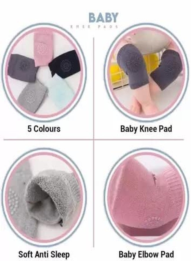 GLAMAXY Pack Of 3 Pair Multicolor Baby Knee Pads Multicolor Baby Knee Pads (simple) (Pack of 3) - Image 4