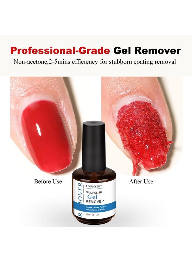 LOUINSTIC Gel Nail Polish Remover,Gel Remover For Nails No Need To Soak Or Wrap, Quickly Remove In 2-5 Minutes, Professional Kit - Image 2