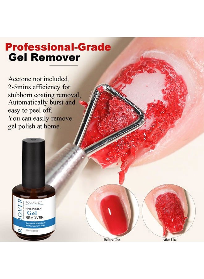 LOUINSTIC Gel Nail Polish Remover,Gel Remover For Nails No Need To Soak Or Wrap, Quickly Remove In 2-5 Minutes, Professional Kit - Image 4