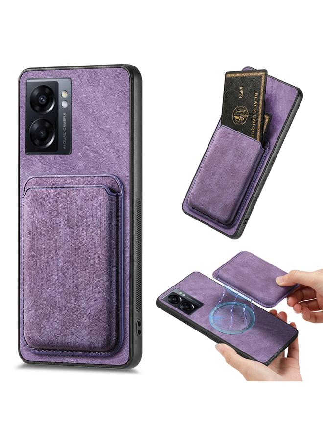 S-TOP Case For OPPO A57 5G Retro Leather Card Bag Magnetic Phone Case - Image 1