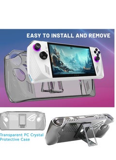 Excefore Transparent PC Crystal Protective Case for Rog Ally with Kickstand, Shockproof Non-Slip Anti-Collision Crystal Protective Case, Suitable for Rog Ally(3PCS: 1 Protective Film +2 Tempered Film)  - Image 4