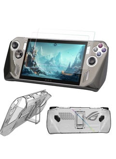 Excefore Transparent PC Crystal Protective Case for Rog Ally with Kickstand, Shockproof Non-Slip Anti-Collision Crystal Protective Case, Suitable for Rog Ally(3PCS: 1 Protective Film +2 Tempered Film)  - Image 1
