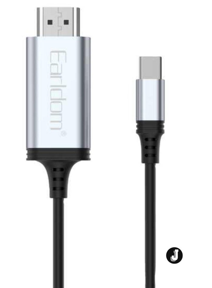 JAJEEK "ET-W34 Type-C to HDMI 4K Adapter Cable, 2 Meters - Ultra HD Streaming Solution (Black)" - Image 1
