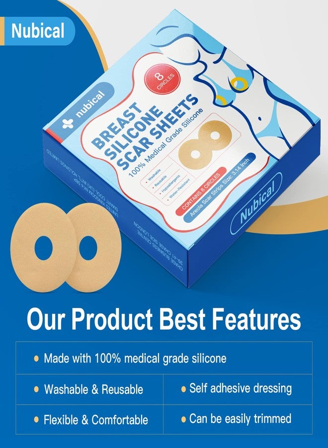 Nubical Medical Silicone Scar Sheets 8 Pack, Breast Scar Treatment After Surgery, Post Surgery Supplies Scar Removal Sheets，Breast Reduction After Surgery for Scars - Image 2