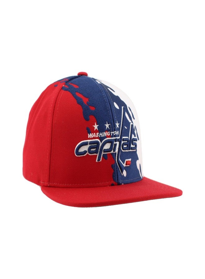 ZHATS Washington Capitals NHL Officially Licensed Adjustable Snapback Hat Flat Bill Z11 Retro Paintbrush - Image 2