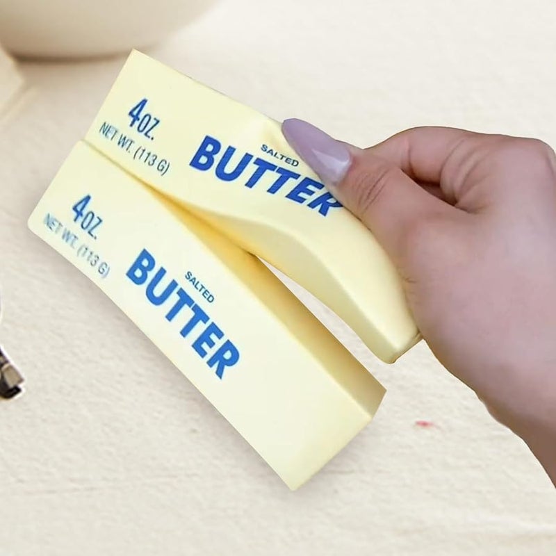 PAPABA Butter Stick Slow Rising Squeeze Toy Salted Butter Bar Slow Rising Figure Stress Relief Fidget Toy for Anxiety Relief Hand Relax - Image 4