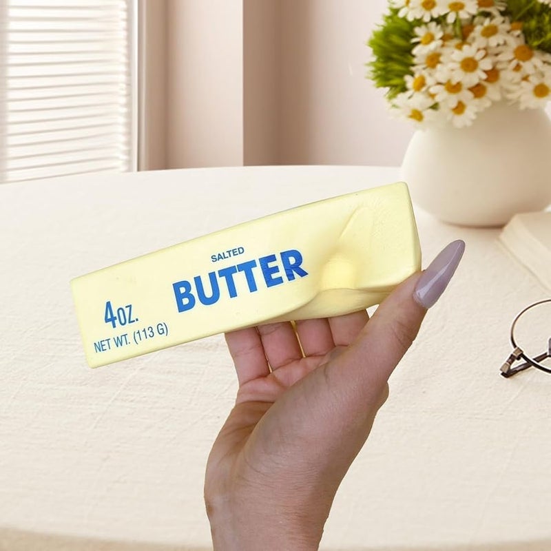 PAPABA Butter Stick Slow Rising Squeeze Toy Salted Butter Bar Slow Rising Figure Stress Relief Fidget Toy for Anxiety Relief Hand Relax - Image 5