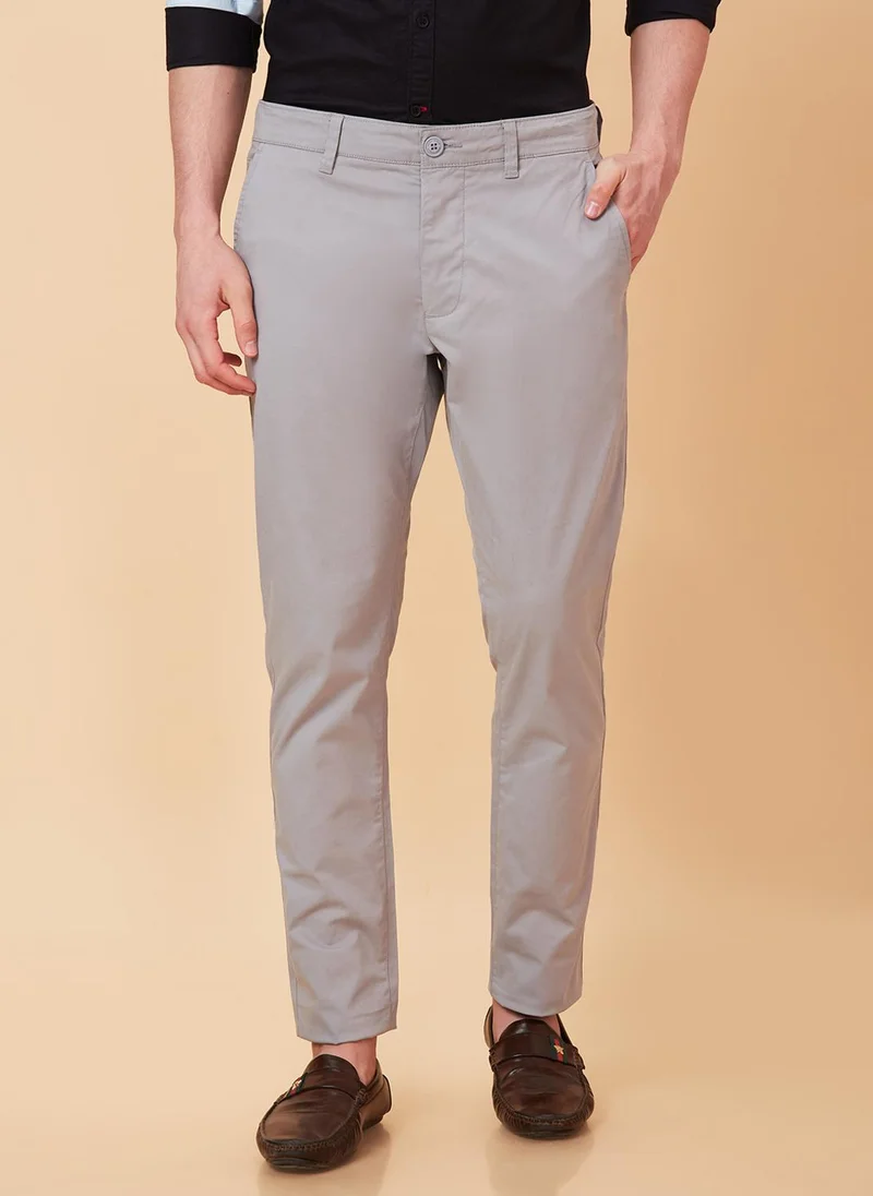 بيينغ هيومان Men Mid Rise Easy Wash Cotton Chino Slim Fit Trousers