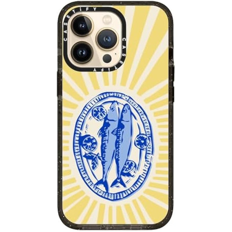 CASETIFY Impact iPhone 13 Pro Case 【4X Military Grade Drop Tested / 8.2ft Drop Protection/Compatible with Magsafe】 - Pranzo al Fresco - Clear Black - Image 4