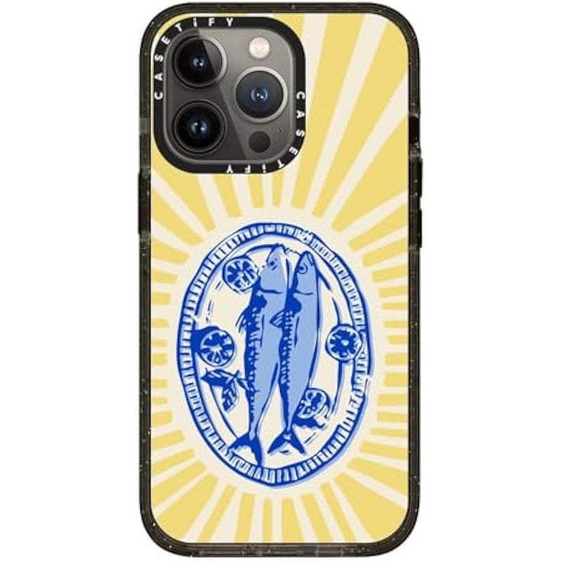 CASETIFY Impact iPhone 13 Pro Case 【4X Military Grade Drop Tested / 8.2ft Drop Protection/Compatible with Magsafe】 - Pranzo al Fresco - Clear Black - Image 2