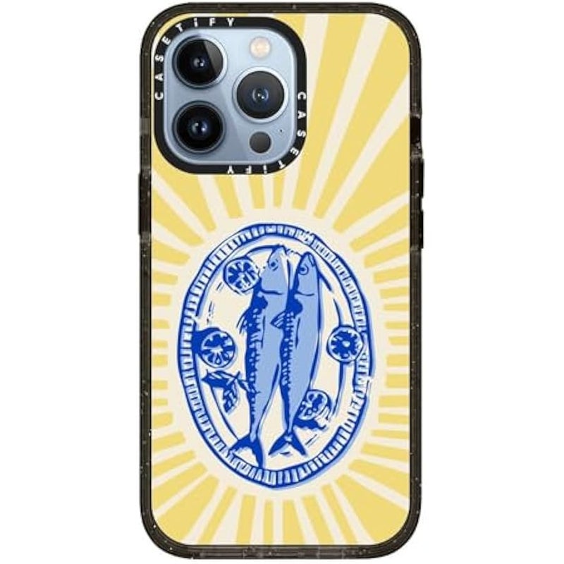 CASETIFY Impact iPhone 13 Pro Case 【4X Military Grade Drop Tested / 8.2ft Drop Protection/Compatible with Magsafe】 - Pranzo al Fresco - Clear Black - Image 3