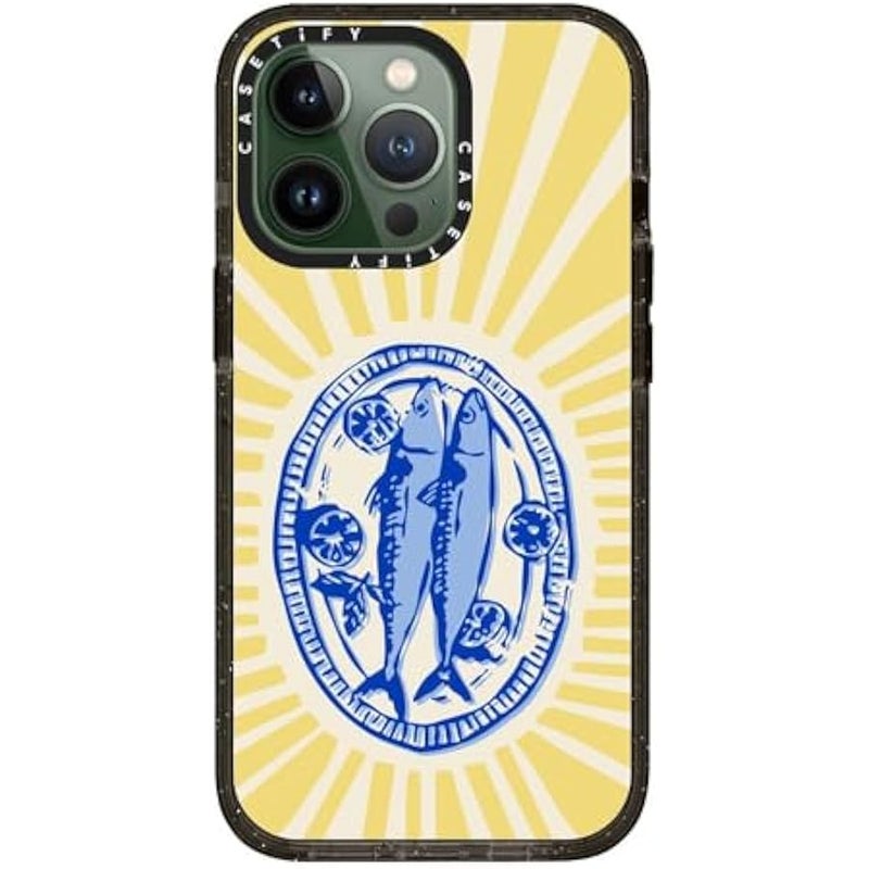 CASETIFY Impact iPhone 13 Pro Case 【4X Military Grade Drop Tested / 8.2ft Drop Protection/Compatible with Magsafe】 - Pranzo al Fresco - Clear Black - Image 5