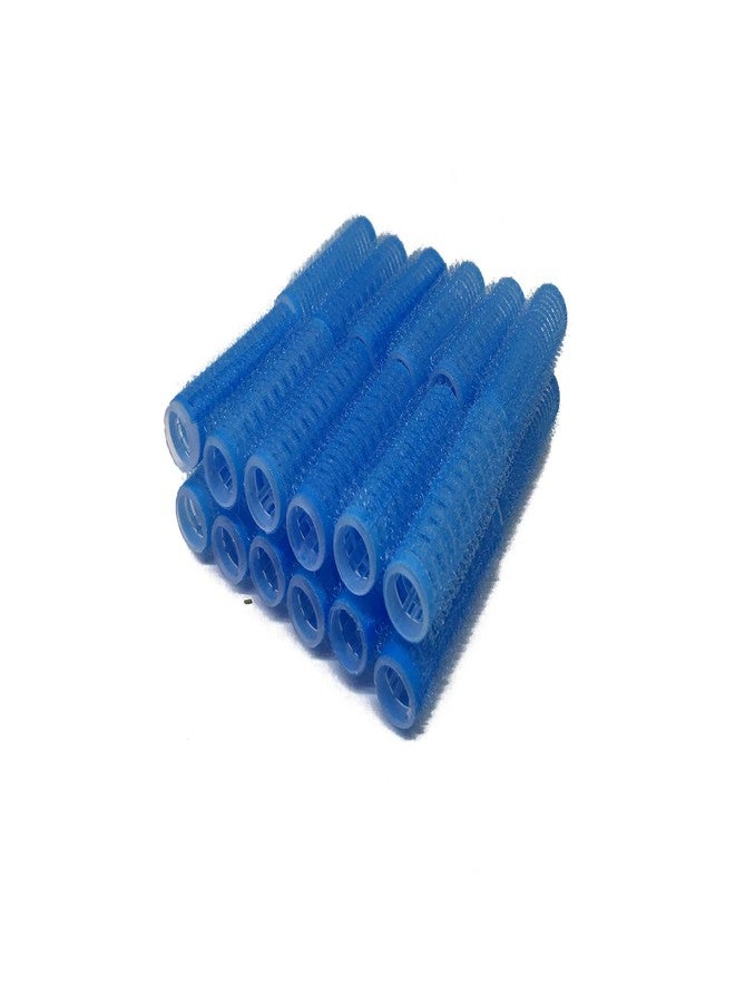 THE UM24 Pack of 24 Mini Small Hair Rollers Self Grip Vented Pro Salon Hairdressing Curlers (Blue) - Image 1