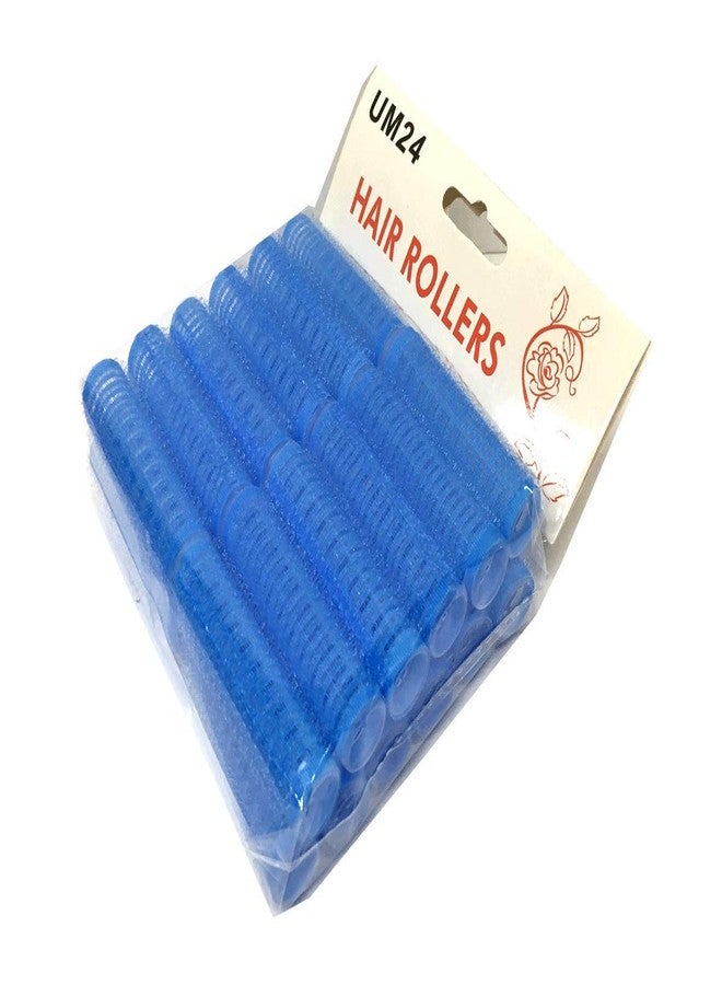 THE UM24 Pack of 24 Mini Small Hair Rollers Self Grip Vented Pro Salon Hairdressing Curlers (Blue) - Image 2