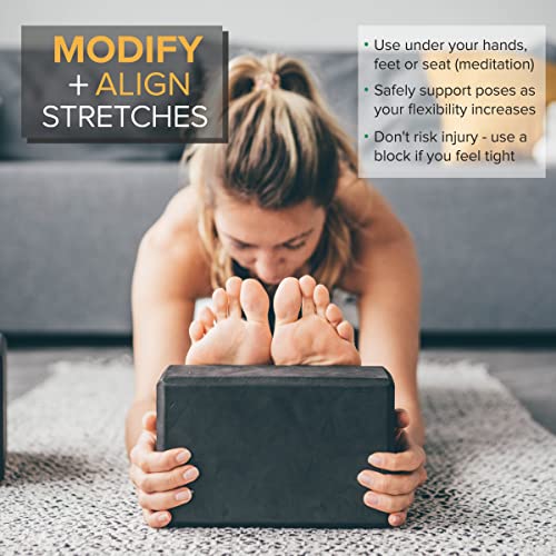 ELKO Yoga Blocks - High-Density EVA Block to Support Improve Strength Aid Balance and Flexibility-Lightweight Odor Resistant | Non-toxic, Non-Slip Workout Bricks 9 x 6 x 4 inches (1 pc.) (Set of 2) - Image 5