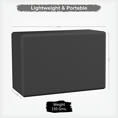 ELKO Yoga Blocks - High-Density EVA Block to Support Improve Strength Aid Balance and Flexibility-Lightweight Odor Resistant | Non-toxic, Non-Slip Workout Bricks 9 x 6 x 4 inches (1 pc.) (Set of 2) - Image 2