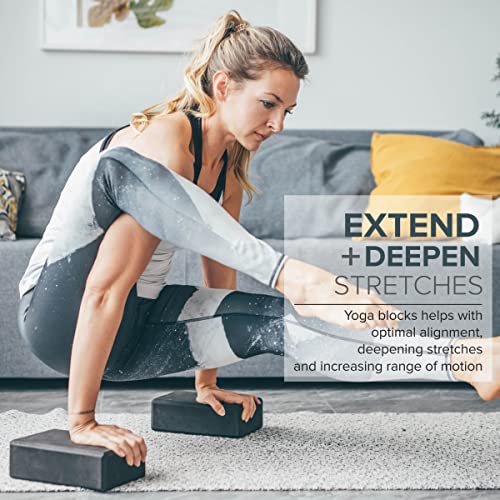 ELKO Yoga Blocks - High-Density EVA Block to Support Improve Strength Aid Balance and Flexibility-Lightweight Odor Resistant | Non-toxic, Non-Slip Workout Bricks 9 x 6 x 4 inches (1 pc.) (Set of 2) - Image 3