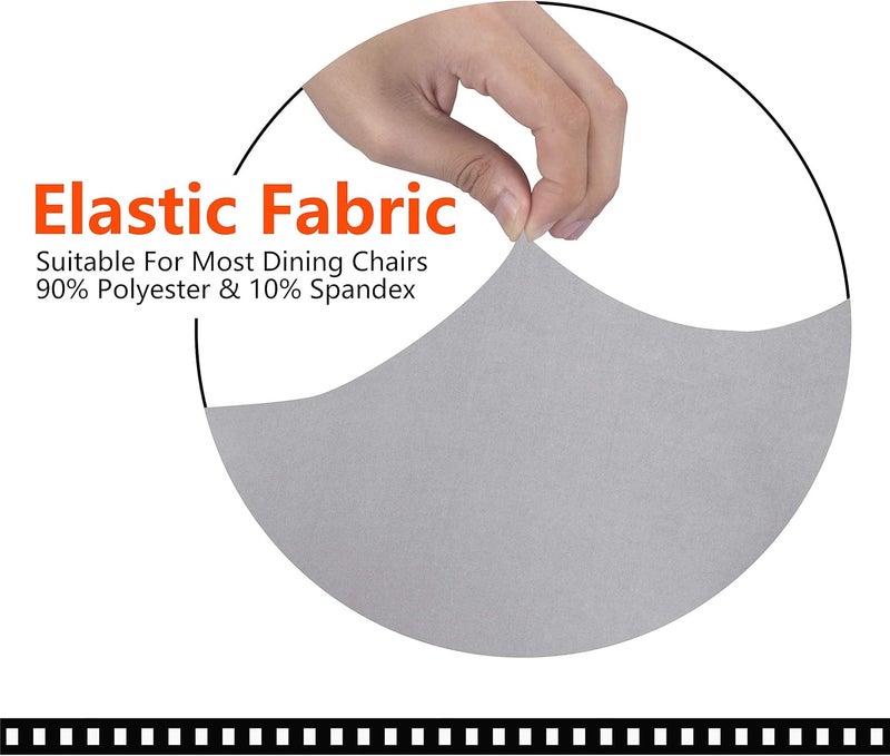 SARAFLORA Office Chair Cover- Medium, Silver Grey- Removable Computer Chair Cover for Office Chair with Zipper for Universal Rotating Chair Desk Chair Cover Chair Seat Washable Protector for Pets - Image 3