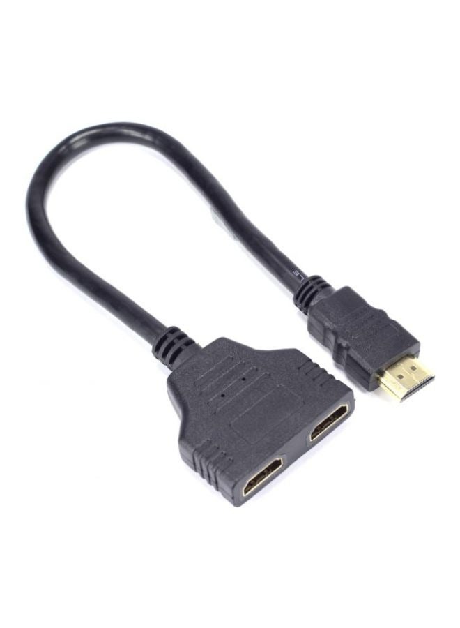 ELTRAZONE HDMI Male to HDMI Female Splitter Cable | Dual Display Adapter for HDTV, Monitor, Projector | 1080P Full HD Video & Audio Transmission | Universal Compatibility for PC, Laptop, TV, Gaming Console – Black  - Image 2