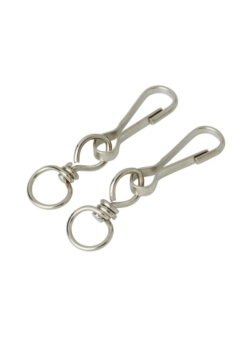 Nickel Plated Steel Swivel Snap Hook Pack 30 Mm 2 Piece