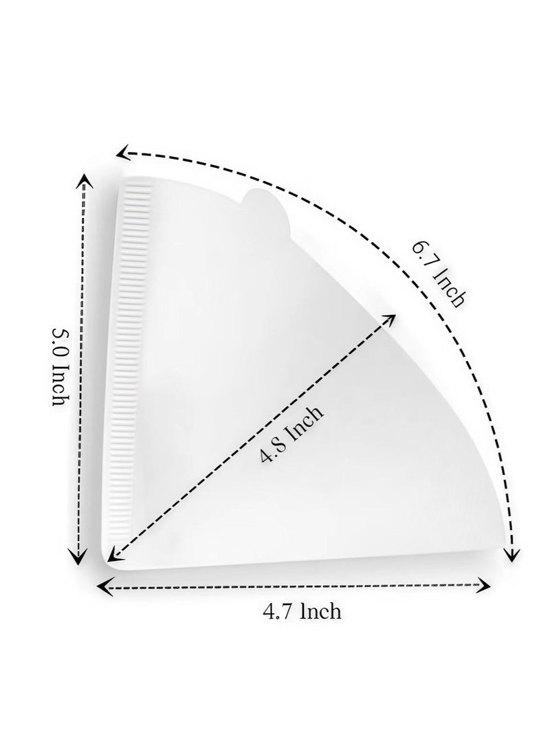 FLYHSO 100 Piece Coffee Paper Filter V60 Size 02 White - Image 5