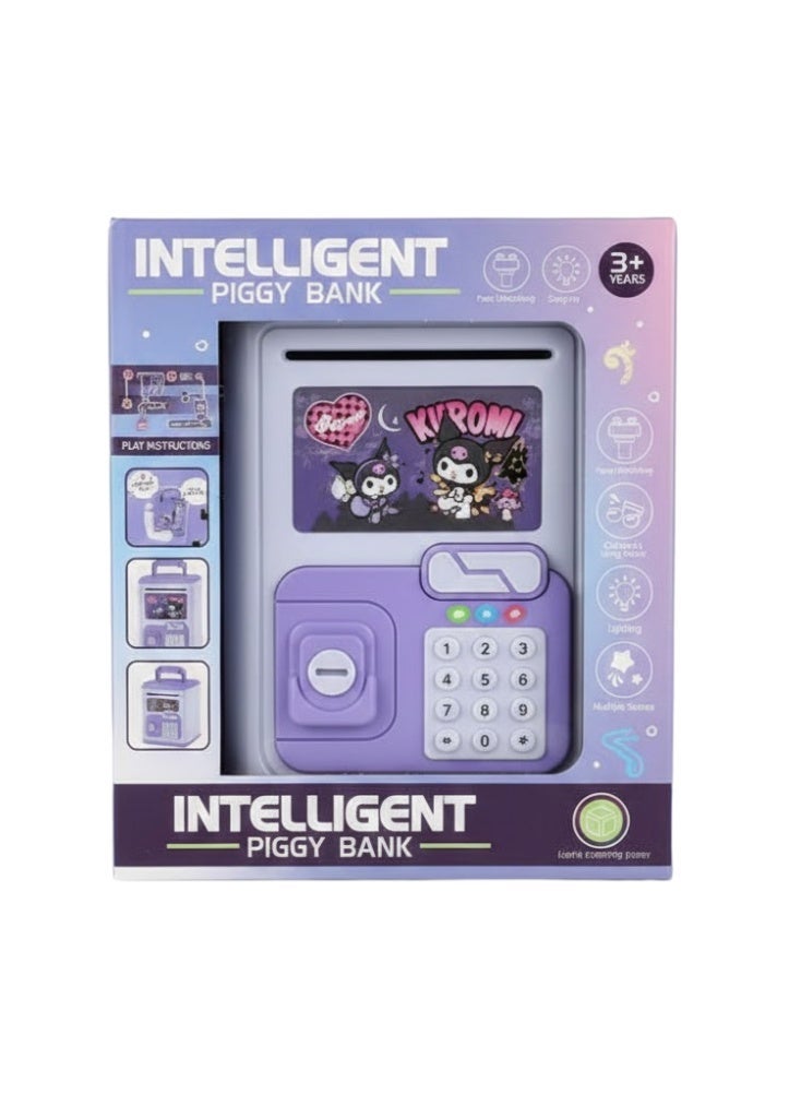 بريميم حصالة نقود ذكية للأطفال مزوّدة بقفل بكلمة مرور ولوحة أزرار – لعبة إلكترونية آمنة لتوفير المال للأطفال، هدية تعليمية ممتعة لتعليم الادخار - Image 1