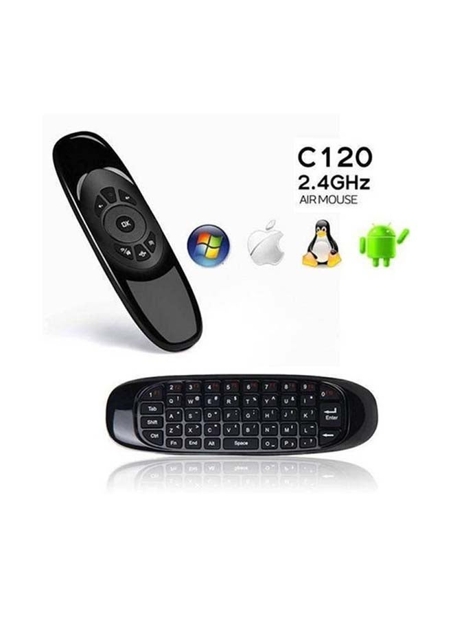 2.4G Air-Mouse Wireless-Keyboard Gyroscope Remote Control Black - Image 3