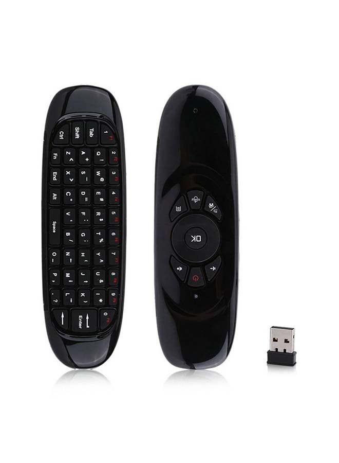 2.4G Air-Mouse Wireless-Keyboard Gyroscope Remote Control Black - Image 1