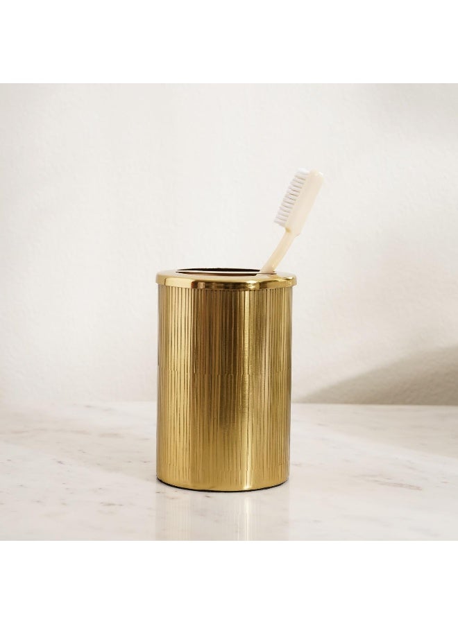 Pan Home Meteor Metal Toothbrush Holder Dia7.5X11.5Cm - Gold - Image 1