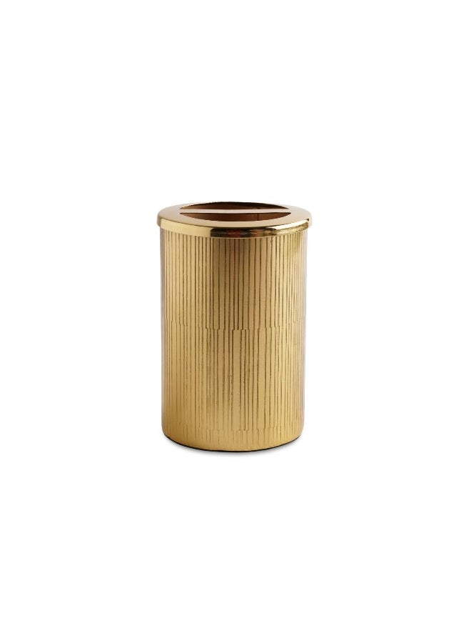 Pan Home Meteor Metal Toothbrush Holder Dia7.5X11.5Cm - Gold - Image 2