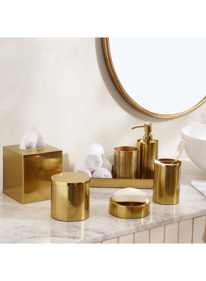 Pan Home Meteor Metal Toothbrush Holder Dia7.5X11.5Cm - Gold - Image 3