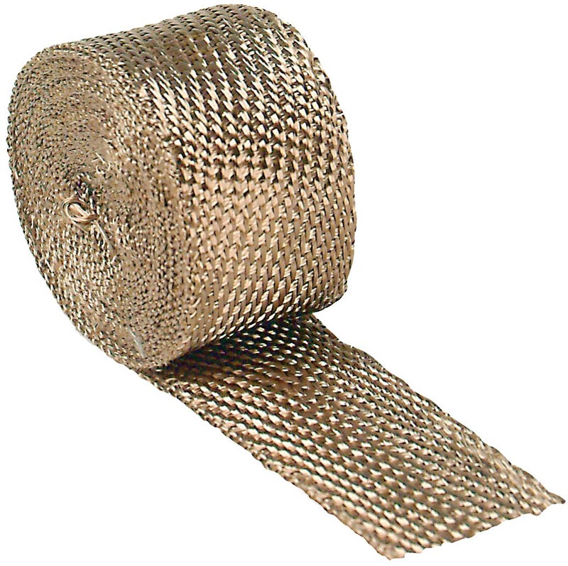 Design Engineering Titanium Exhaust Heat Wrap with Lava Rock Technology 2 x 15 Heat Wrap for Exhaust Pipes Pliable Exhaust Wrap Tape Withstands 1800F Direct Heat 2500F Intermittent Heat