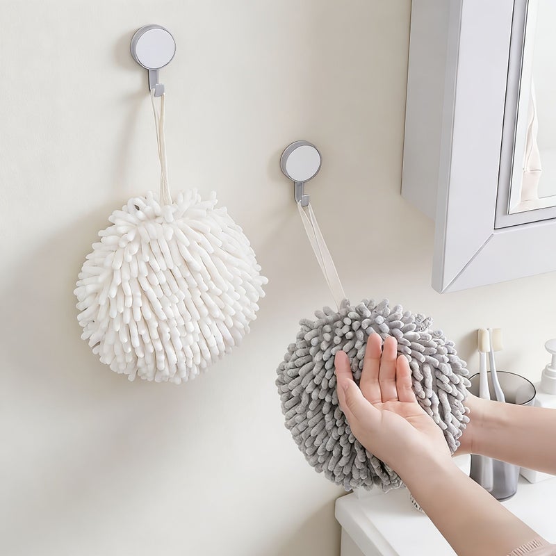 Upgraded Thickened Absorbent Quick Drying Chenille Hand Towel Ball - Image 1