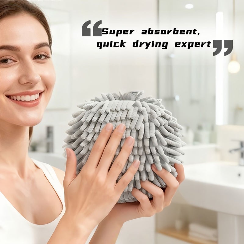Upgraded Thickened Absorbent Quick Drying Chenille Hand Towel Ball - Image 4