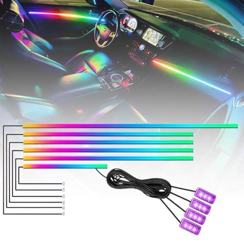 Carzex Multi Color Matrix Interior Ambient Running Atmosphere Light for Dashboard, Doors & Under Dash Ambience (App Controlled, Set of 10) - Image 1